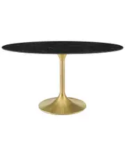 Modway Lippa 60in Oval Artificial Marble Dining Table