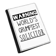 Warning World's Grumpiest Solicitor Passport Holder Cover Case Best Funny