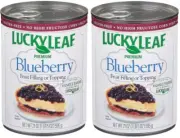 Lucky Leaf Blueberry Pie Filling Premium Fruit Topping 21 oz (2 Cans)