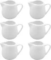 Set of 6 Ceramic Milk Frothing Pitchers 130Ml/4.4Oz Elegant Porcelain Creamer Dr
