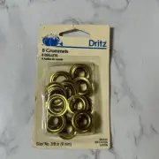 Dritz 8 Grommets Brass 3/8" A3