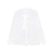 [Dolce & Gabbana] Dolce & Gabbana Chiffon Pussy-bow Shirt 42 IT WHITE