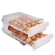 Catzon Transparent Drawers Egg Container for Refrigerator Holds 40 Eggs