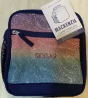 Pottery Barn Kids Rainbow Ombre Sparkle Glitter Lunch Box Classic Mono Skylar