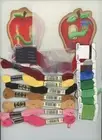 School Worm Apple Hand Painted 18 ct Needlepoint Canvas KIT