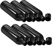 MUCKLILY 6Pcs Portable Travel Bottles Press Type Cosmetic Containers for Shampoo Lotion Leakproof Odorless Design for Outdoor Travel Use Black