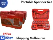 37PCS Combination Spanner & Socket Wrench Set – Portable Impact Ratchet Kit