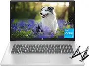[HP] 17 Laptop for Business and Student, 17.3" FHD Anti-Glare Display, Intel Core i3-N305(8-core), 16GB RAM, 512GB SSD, Wi-Fi 6, Fast Charge, Fingerprint Reader, Windows 11 Home, with Laptop Stand