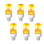LED Flame Effect Fire Light Bulb E26-E27 Base 4 Modes with Upside Down Effect Halloween Christmas Atmosphere Decoration 8W AC85-265V