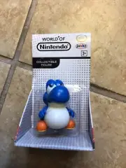 World of Nintendo Super Mario Bros. Blue Baby Yoshi Figure 2.5" Jakks Pacific