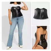Torrid Pleather Strapless Corset Sz 4X NWT