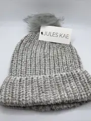 Jules Kae Pom Beanie Light Gray From Winter 2021 Alltrue Box NEW with Tags