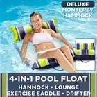 Inflatable Floating Row Swimming Pool Hammock Bed Beach Water Lounger Chair