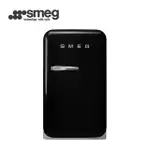 【SMEG】彩色復古迷你冰箱34L-耀岩黑(FAB5RBL3TW)