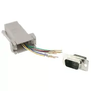 DB9 Male RS232 to RJ11 RJ12 6P6C Telephone Phone Line Modular Adapter Lot/25