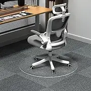 Quapkatt Non-Slip Office Chair Mat for Carpet, 35 x35Inches Clear Plastic Desk Mat for Rolling Chairs, Waterproof and Oil-Resistant, Anti-Fatigue Mat for Standing Desk