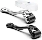 2 Pcs Globes for Facials Derma Roller for Hair/Beard, 0.3Mm Dermaroller with Cas