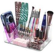 Nail Drill Holder, 28 Holes Transparent Acrylic Nail Drill Bit Holder, Professio