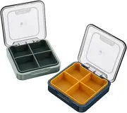SHERCHPRY 2pcs Box Medicine Storage Box Portable Supplement Case First Aid Case Holder Small Portable Pill Organizer Mini Pill Organizer Square Medicine Container Open Lid Holder Pp