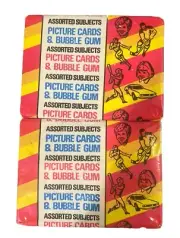 (3)Vintage Topps Assorted Subjects Wax Pack - Picture Cards & Bubble Gum -Sealed