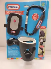New Little Tikes 3 Piece Stroller Set, Cup Holder, Travel Hook, Phone Holder