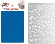 9.5X14.5cm Big Size Stainless Steel Nail Stamp Plate, Butterfly Flower Snake Design Nail Art Template for DIY Nail Decoration Stencil