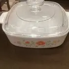 Vintage Corning Ware Casserole Baking Dish A-1-B Wildflower w/ PYREX Lid P-7-C