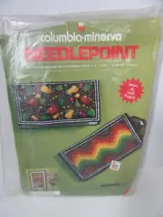 1975 Columbia Minerva Needlepoint Kit Fruit Eyeglass Case or Checkbook 12 Mesh