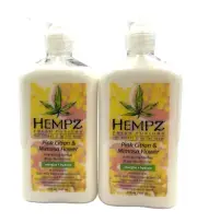 Hempz Pink Citron & Mimosa Flower Energizing Herbal Moisturizer 17 fl.oz-2 Pack