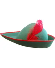 Robin Hood Green Feltex Hat with Feather