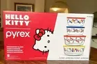 Pyrex Hello Kitty Sanrio Decorated Glass Food Storage Container 8 Pcs.NIB