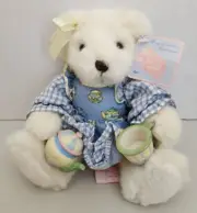 Vintage RUSS Blueberry 6” Teddy Bear Plush Sitting Stuffed Toy With Teapot & Cup