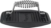 Jim Beam Stainless Steel Cast Iron Meat Press, Pre Seasoned for Delicious Meat, Steak, Beef and Patty, Heavy Duty Construction