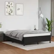 Bed Frame Black 137x187 cm Double Size Faux Leather