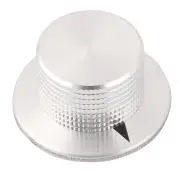 Aluminum Alloy Volume Control 6mm Hole Potentiometer Knob Silver Tone