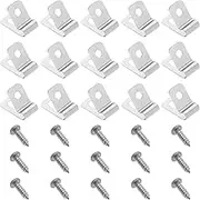 50PCS Fence Wire Clamps R-Type Cable Clips Clamp Kit with 50 Pack Screws for Wire Management for Welded Wire to Wood, Metal or Vinyl Fence, Silver