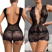 For Club For Daily Wear Lace Seduction Hollowed Perspective For Daily Wear