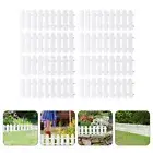 8 Pcs Picket Fence Decoration Lawn Fence Wooden Edging Border Small Fence Border