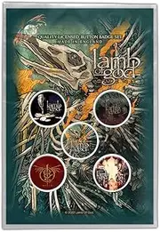 Lamb Of God Button Badge Pack Omens Logo Official 5 x Pin Button One Size