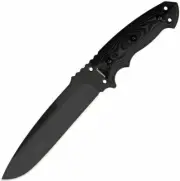 NEW Hogue Large Tactical Fixed Blade - Black G-10 Outdoor & Hunting Knives