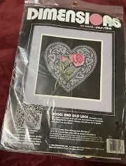 Dimensions Roses and Old Lace No Count Cross Stitch Kit Unopened