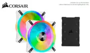 Corsair CO-9050106-WW iCUE QL140 RGB White Dual Fan Kit with Lighting Node Core