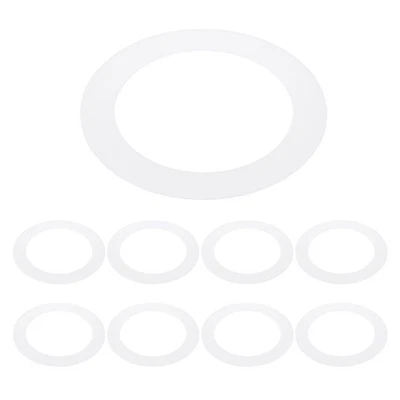 3.8" ID 5.2" OD Plastic Trim Ring, 8 Pcs Translucent Matte White Goof Rings