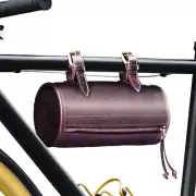 RAW HYD Leather Bike Handlebar Bag – Durable Bike Bags for Bicycles – 9.4” x ...