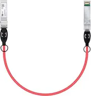 H!Fiber Red SFP+ Cable, 10G SFP+ DAC, 0.25M(0.82ft), Passive Direct Attach Copper Twinax Cable for Cisco SFP-H10GB-CU0.25M, Ubiquiti UniFi UC-DAC-SFP+, Meraki, Mikrotik, Intel, Fortinet, Netgear