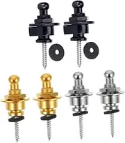ERINGOGO 6pcs Non Slip Metal Guitar Strap Locks Quick Release Heavy Duty Strap Buttons for Electric Acoustic Guitars Secure Attachment Smooth Design present for Musicians