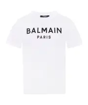 Balmain Kids Logo-Printed Crewneck T-Shirt 8Y,12,13,14Y,13Y,10Y white