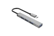 [AH-13-GY] Aluminum Ultra-thin Type-C to USB 3.0/2.0 Hub Docking Station 4-Port Hub