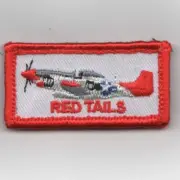FSS TUSKEGEE AIRMAN RED TAILS PILOTS WHITE HOOK & LOOP EMBROIDERED PATCH