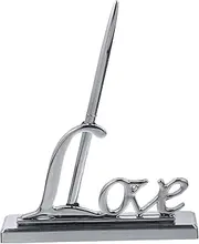 STOBOK 3pcs Premium Wedding Pen Set Plated Metal Love Holder Signature Pen for Guests Elegant Guest Book Accessory